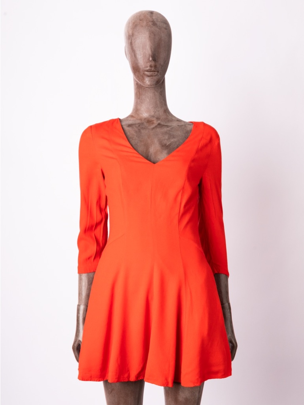 A/X Armani Exchange Orange V-Neck Mini Dress